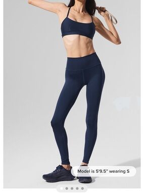ALO High-Waist airlift Navy Leggings size medium NWT